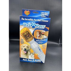 Pedi Paws Incredible Pet Nail Trimmer Preowned w/1 New Replacement Heads VGUC